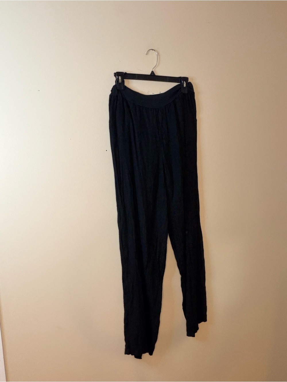 Tempo Paris Black Relaxed Track Pants with Elastic Waist